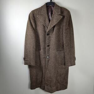 Rare Vintage 30s-50s? Gordon & Ferguson wool blend brown heavy trench coat mens